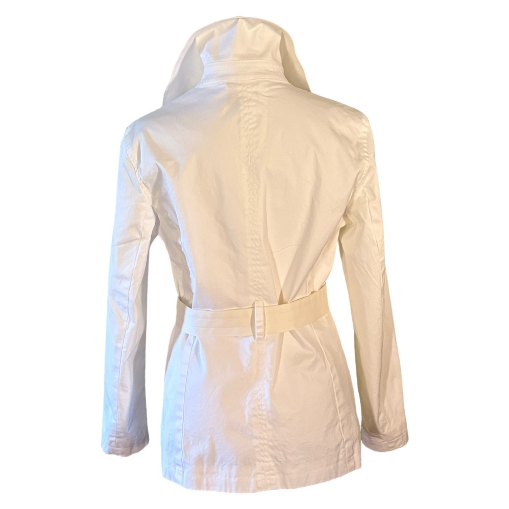 Brooks Brothers Cream Double-Breasted Trench Coat - Picture 6 of 8